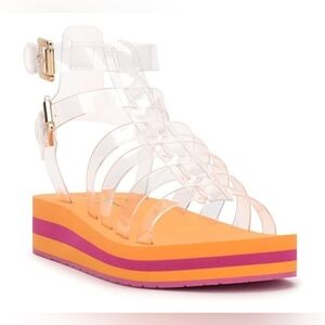 Jessica Simpson Bimala Clear/SWT Clementine Sandal Sz 7